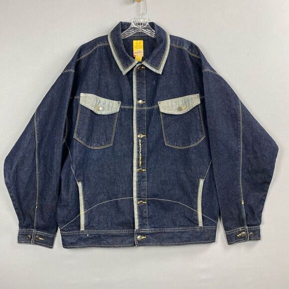 FUBU Platinum Fat Albert Trucket Denim Jacket Men’s XL Y2K vintage - Picture 3 of 11